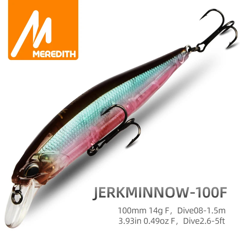 MEREDITH JERK MINNOW 100F 14g Fishing Lure Hard Bait