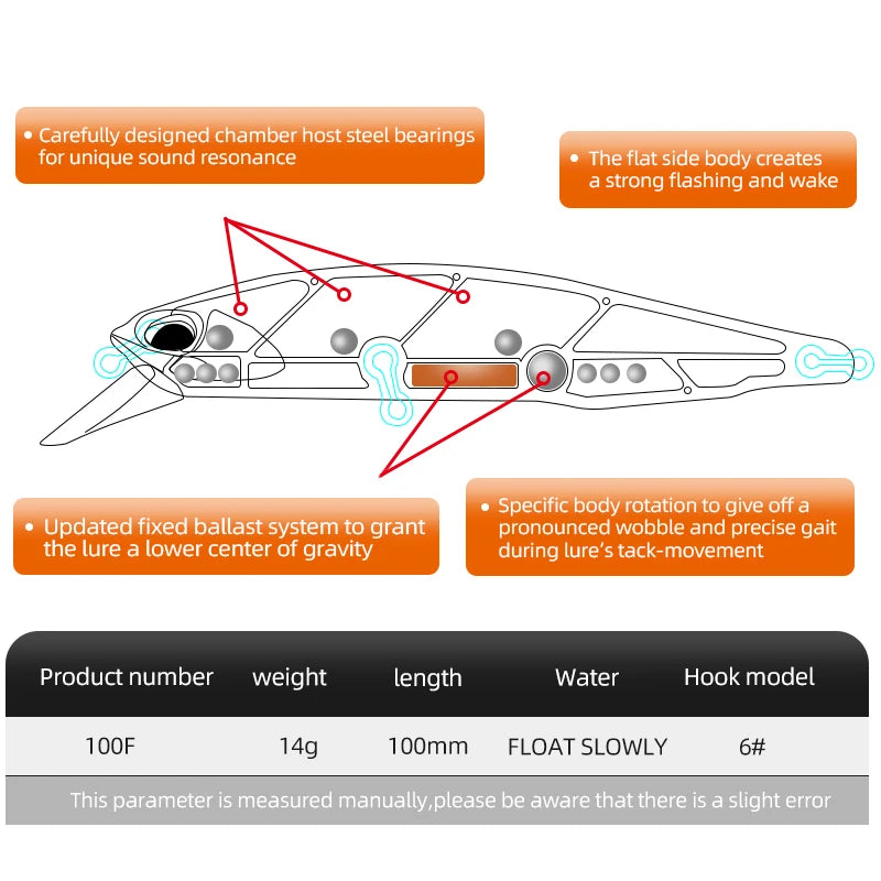 MEREDITH JERK MINNOW 100F 14g Fishing Lure Hard Bait