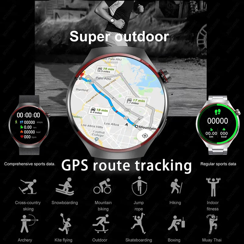 GT4 Pro Smart Watch Men NFC GPS Tracker