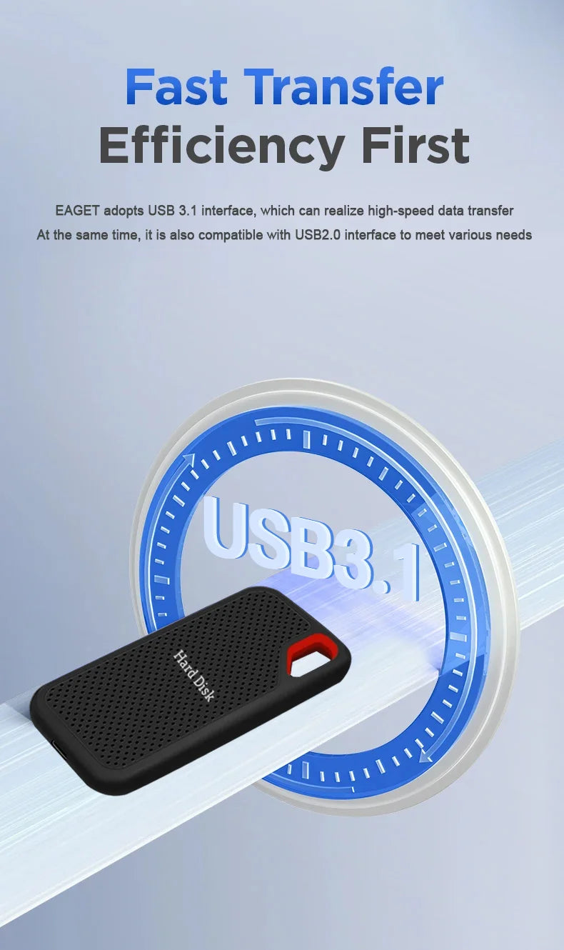 External Hard Drive Mobile SSD 128TB