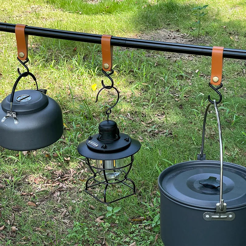 Outdoor Camping Leather Hooks