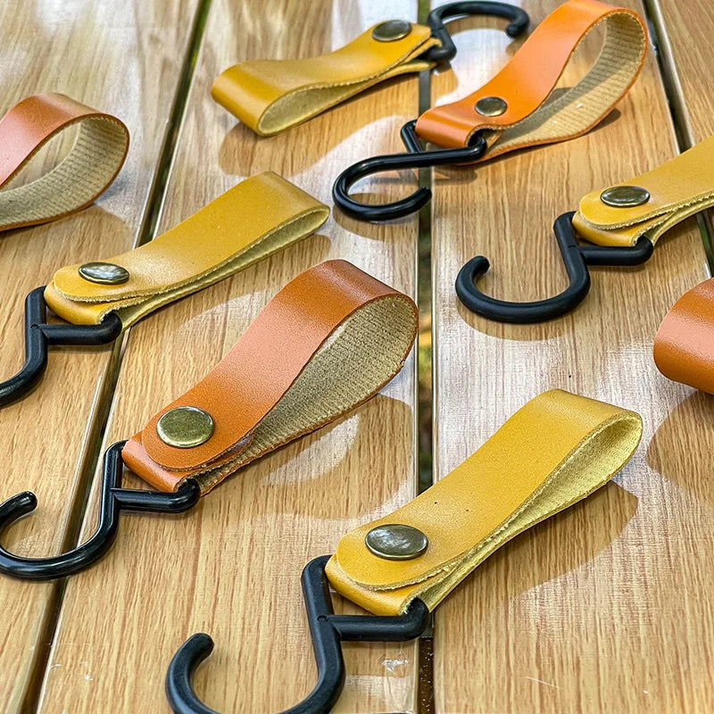 Outdoor Camping Leather Hooks