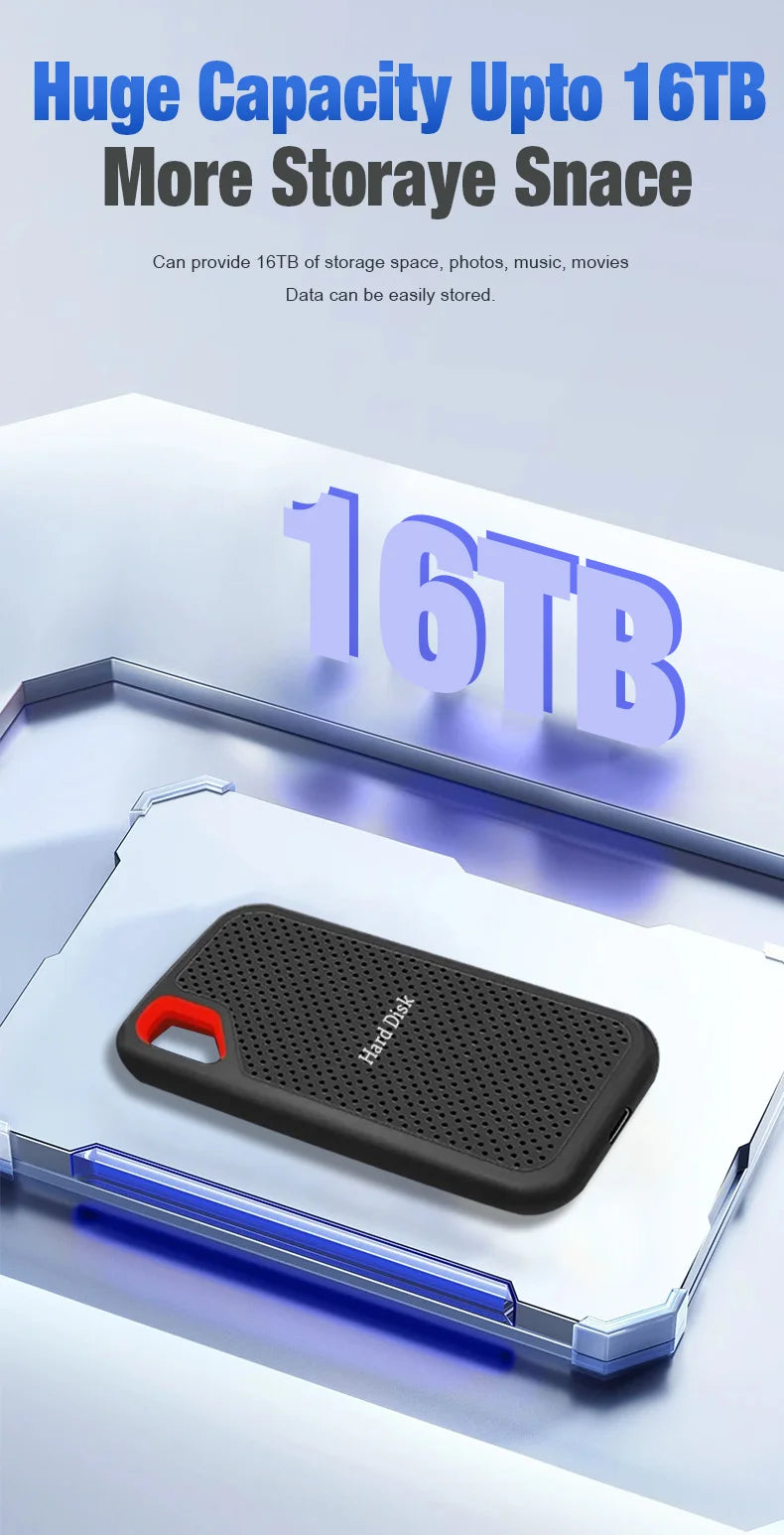 External Hard Drive Mobile SSD 128TB