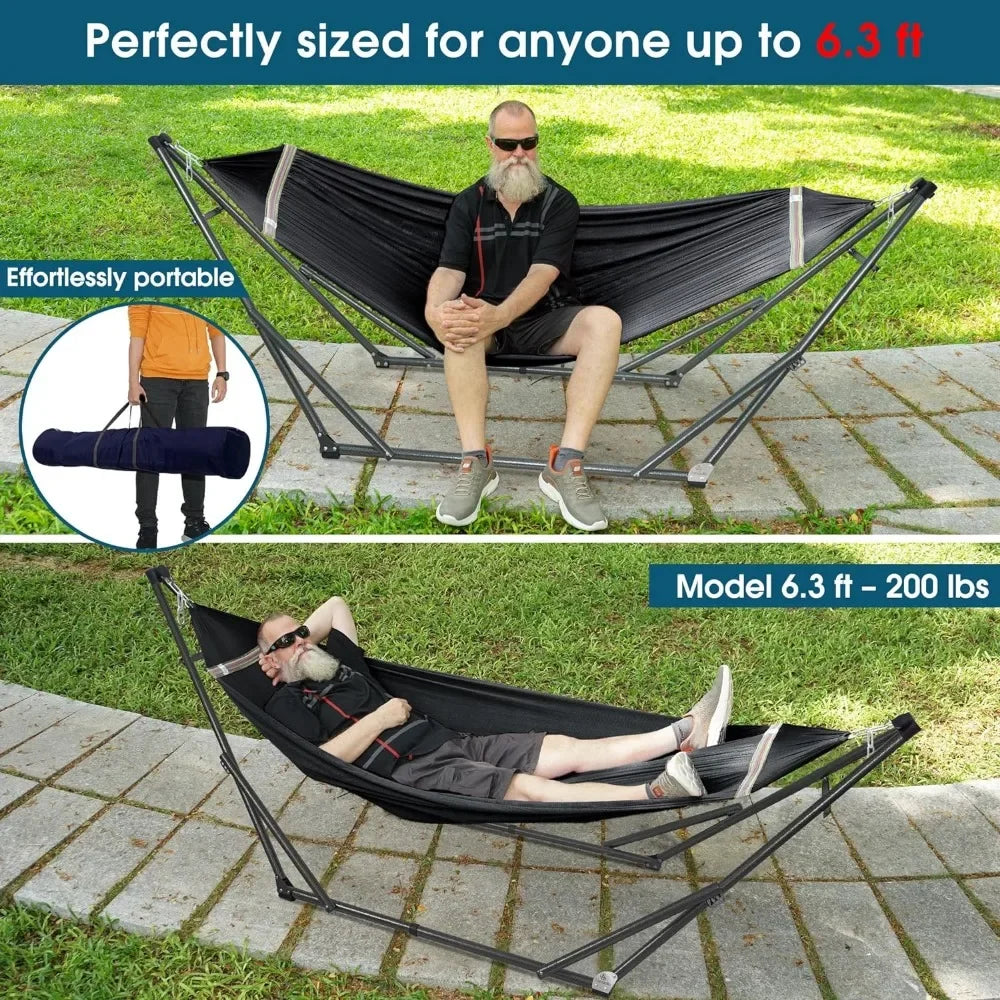 Adjustable Hammock Stand, Black