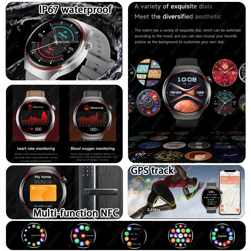 GT4 Pro Smart Watch Men NFC GPS Tracker