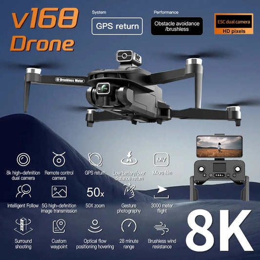 V168 Drone 8K 5G GPS Aerial Photography